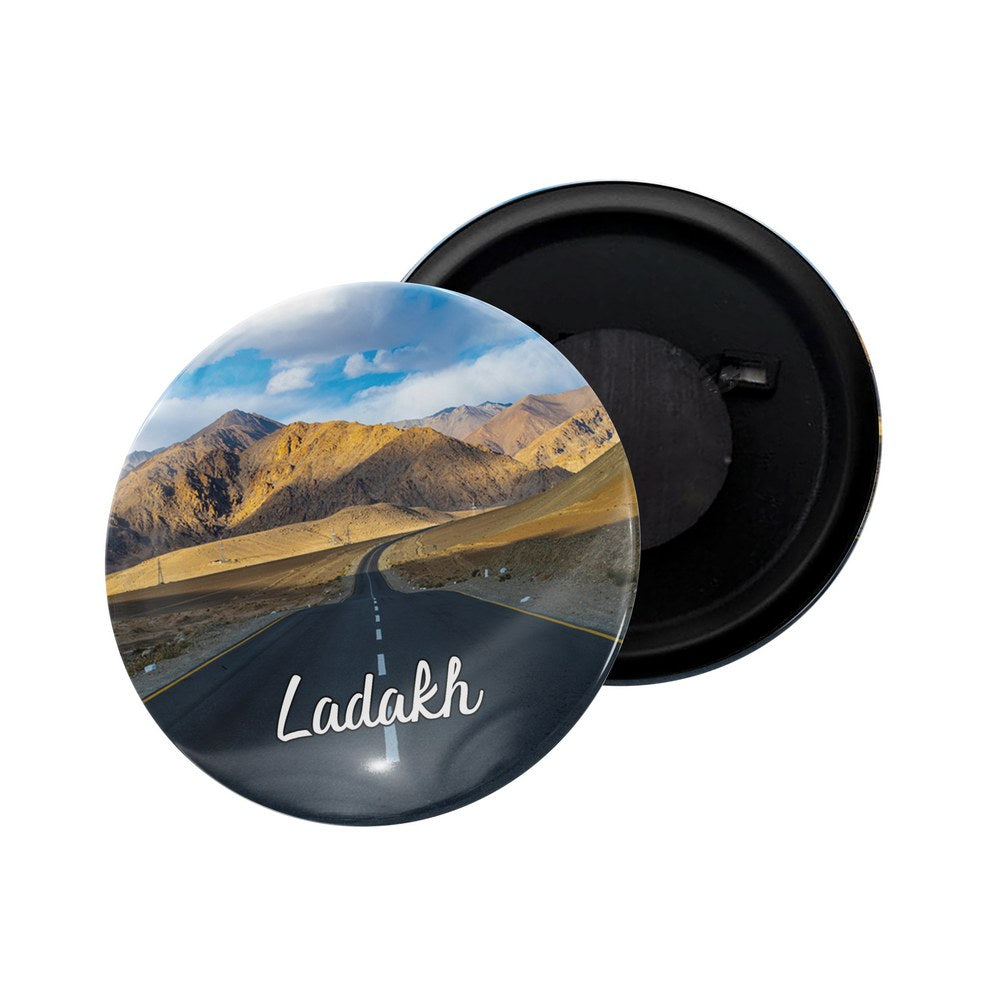 dhcrafts Fridge Magnet Multicolor Ladhak Glossy Finish Design Pack of 1 (58mm)